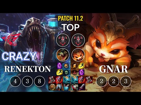 RW Crazy Renekton vs Gnar Top - KR Patch 11.2