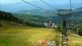 preview picture of video 'Beech Mountain, NC, Summer Chairlift & Mountain Bikes'