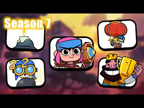 ALL Season 7 Emotes In Clash Royale! | Lunar Festival Season Emotes!