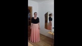 Смотреть онлайн Мастер класс: как быстро сшить длинную юбку самой