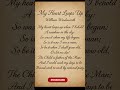 My Heart Leaps Up| William Wordsworth #poetry #poetrylovers #poems