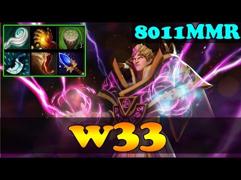 Dota 2 - w33 8011 MMR Plays Invoker vol 13 - Ranked Match Gameplay