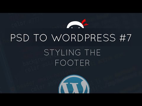 PSD to WordPress Tutorial 7 Styling the Footer