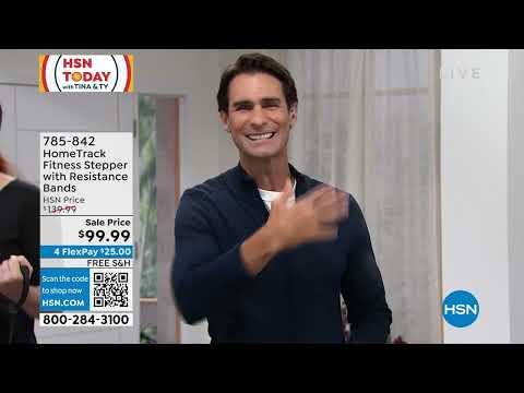 HomeTrack Fitness Stepper with Resistance Bands