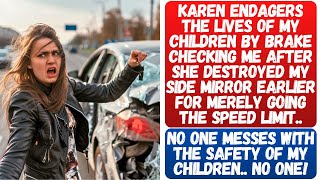 Karen Brake Checks Me Knowing That I Have Kids In My Car & Destroys My Side Mirror In A Fit Of Rage!