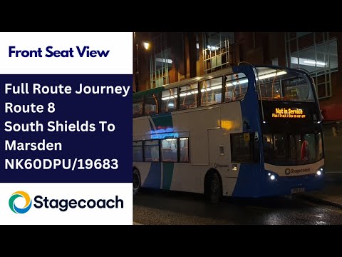 Full Route Journey | Stagecoach North East Bus Route 8 - South Shields Circular | NK60DPU/19683