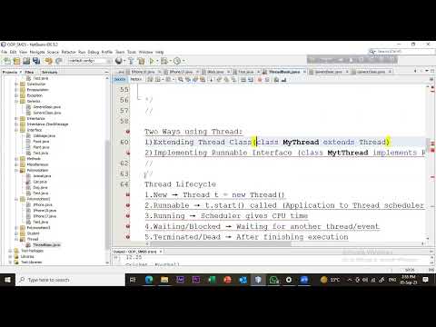 Oop Java Multithreading Thread Lifecycle Daemon Thread Methods Code Demo Part 1