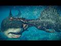 Megalodon HUNT FIGHT Vs ALL Marine Reptiles Spinosaurus JWE 2 Park Manager S Collection Pack