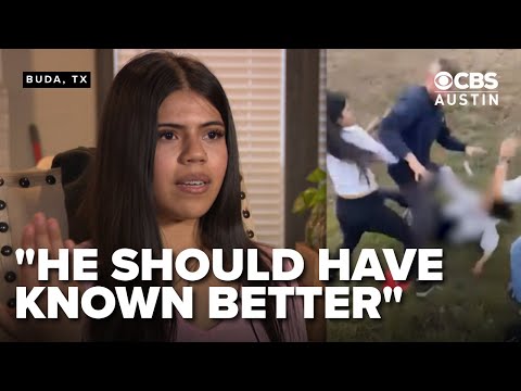 EXCLUSIVE: Student defends girl from adult's attack at Texas ICE protest