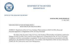 NEW Air Force Dress & Appearance Rules (DAFI 36-2903 Update) | July 2025 AFI Breakdown