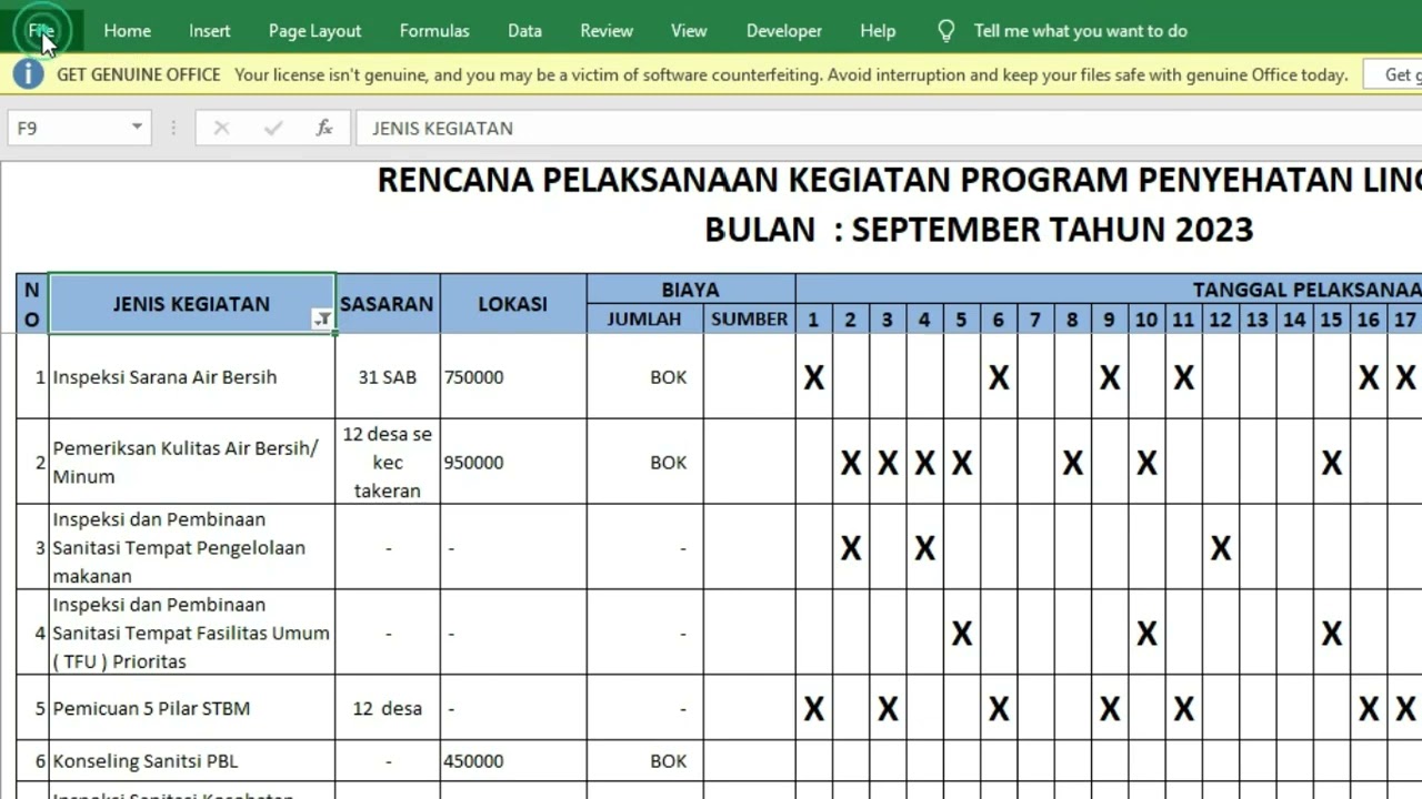 Cara ekspor RPK bulanan/ jadwal kegiatan menjadi file pdf APIK puskesmas