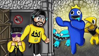روبلوكس واجهنا انا وحمودي الوحش الازرق وعصابته ???? !! roblox rainbow friends
