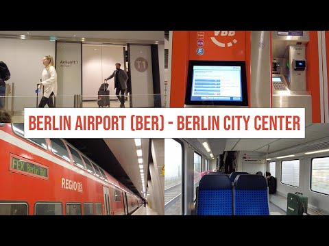 Aeroporto de Berlim (BER) para o centro da cidade de Berlim no trem expresso do aeroporto