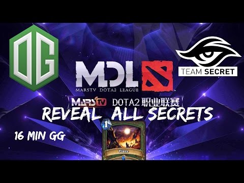 MarsTV Dota 2 League Winter 2016 - OG vs Secret 16 min GG Quarterfinals Highlights