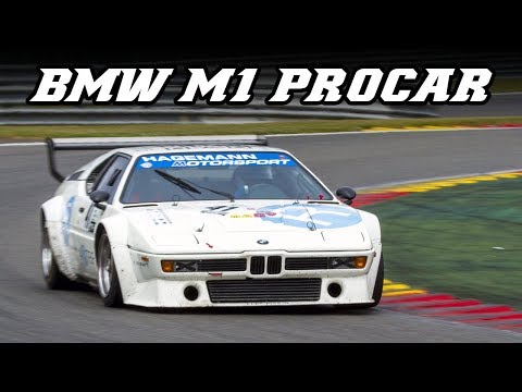 BMW M1 procar - racing in 2017 (flames and downshifts)