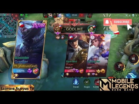 Granger vs Godlike Roger and Top Global Wanwan |Live Game| #Montage #MLBB