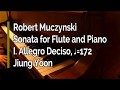 Piano Part- Muczynski, Sonata for Flute and Piano, I. Allegro  deciso, ♩=172