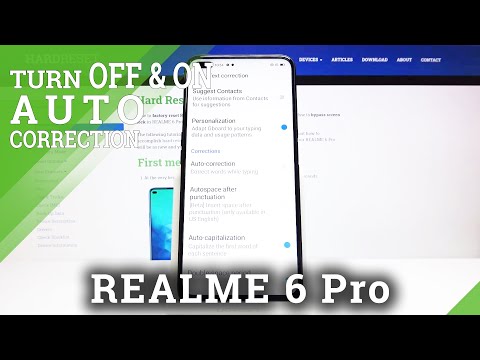 How to Enter Text Correction Options in REALME 6 Pro – Auto Correction Settings