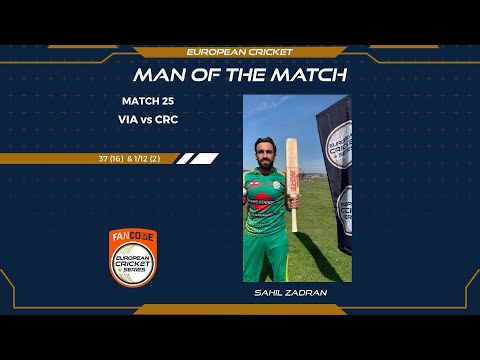 Sahil Zadran setting up victory for Vienna Afghan