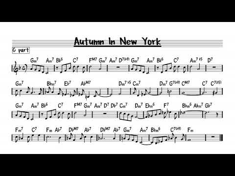 Autumn In New York - Play along - C version
