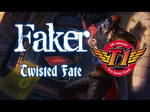 SKT T1 Faker TWISTED FATE vs Ahri Mid Lane - League of Legends Ranked Korean