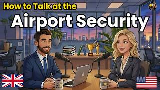 How to Talk at the Airport Security in English | English Conversation Practice