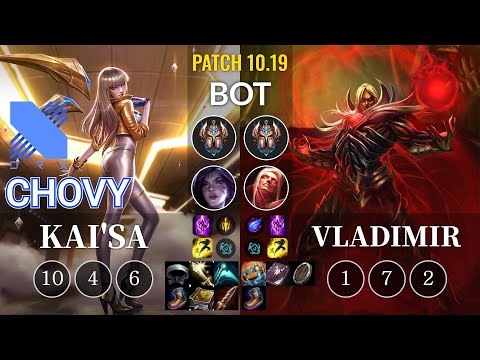 DRX Chovy Kai'Sa vs Vladimir Bot - KR Patch 10.19