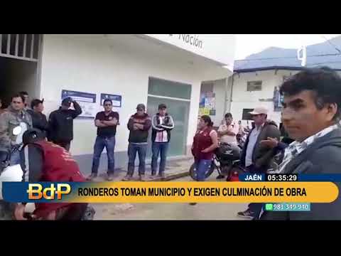 Ronderos toman municipalidad de Chontali en Jaén