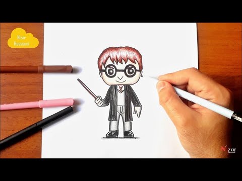 comment dessiner harry potter en pop en couleur