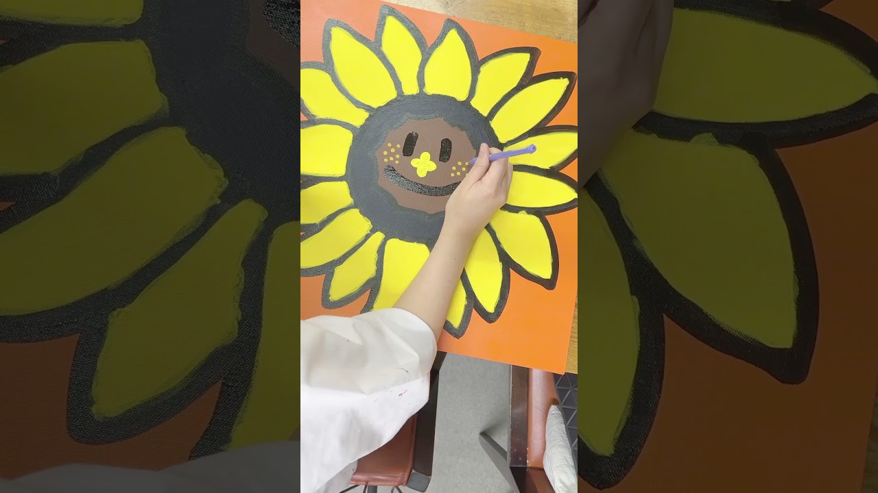 ひまわりの絵ができるまで