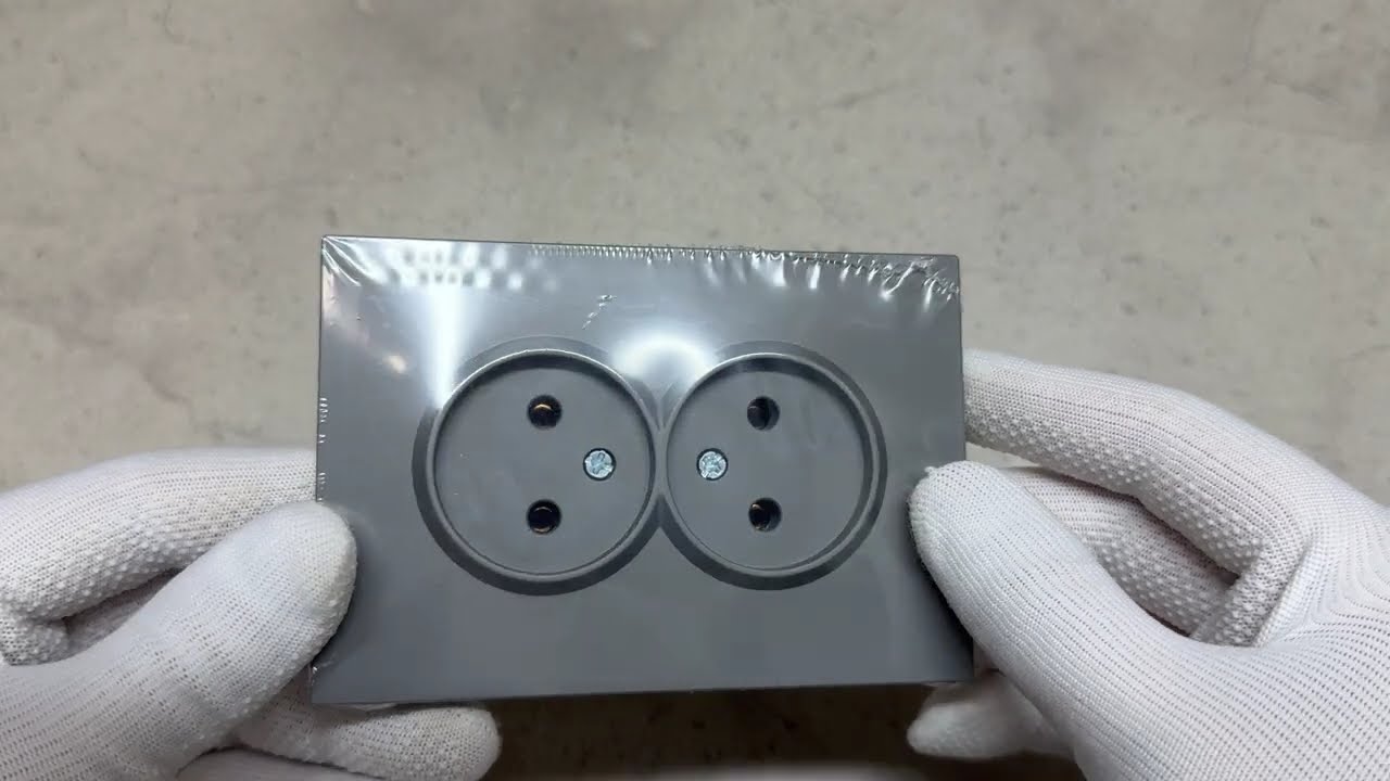 Розетка подвійна без заземлення сірий 16А Soft ER112-G ARDERO 80771