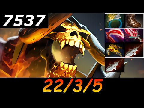 Dota 2 Clinkz 7537 MMR 22/3/5 (Kills/Deaths/Assists) Ranked Full Gameplay