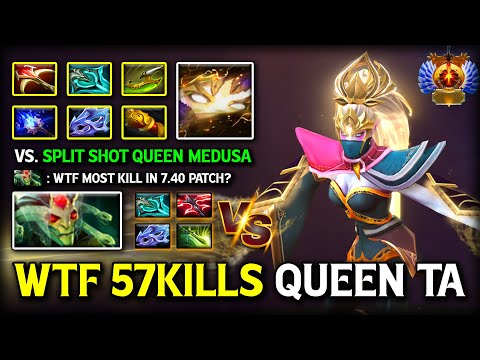 WTF 57KILLS LATE-GAME TEMPLAR ASSASSIN With Max Slotted Build Vs. Split Shot Queen Medusa DotA 2