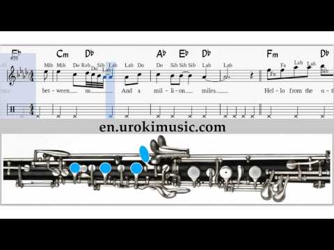 (1) How to Play Oboe Adele Hello Melody School Learn Class Course Tutorial Sheet Music Tabs