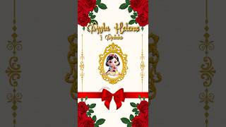 Como fazer convite tema Branca de neve baby com Envelope clique para abrir #canva #disney