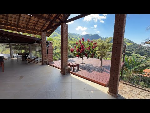 Chácara de 6.440 m | Casa Ecológica Nova | Deck | Nascentes e Lago em Estiva MG | R$355.000 