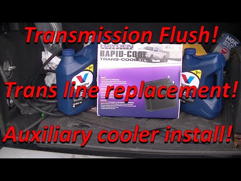 2007-2011 Jeep Wrangler Transmission flush, line replacement, and cooler install!!!