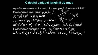 Efectul Compton. Calculul variaţiei lungimii de undă.