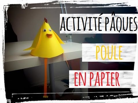 pâques - activité manuelle poule en papier diy