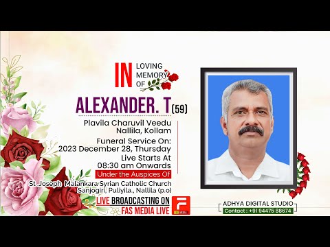 ALEXANDER .T [59] || FUNERAL SERVICE | LIVE ON: 2023 DEC 28