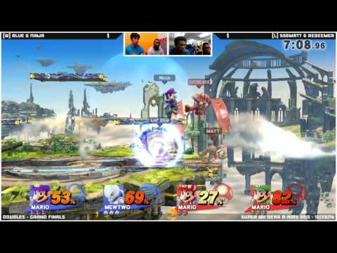 SWBB #55  W Blue & Ninja vs L SSBmatt & RedeemerZ   Grand Finals   Smash Wii U   Doubles
