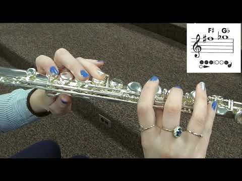 Concert B-Flat Chromatic Scale - Flute Demo & Note Map