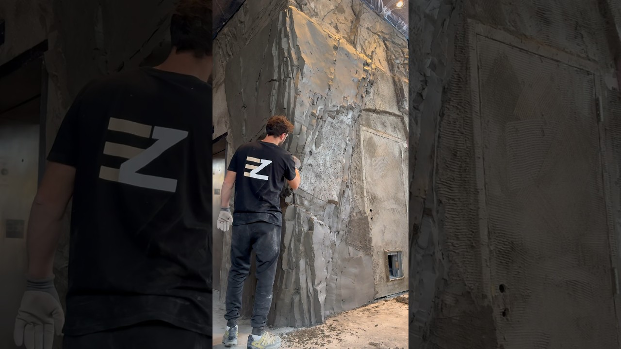 ARTIFICIAL STONE PROCESS WITH CONCRETE #construction #piedraartificial #artificialrock