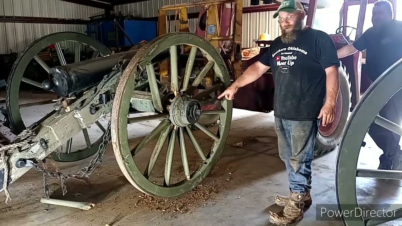 How to fix a flat on a civil war cannon!! #civilwar #cannon #artillary