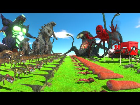 Godzilla War - Team SUPER GODZILLA + GODZILLA 2014 VS Team BIOLLANTE + TITANUS RED