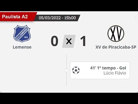 Lemense 0 x 1 XV de Piracicaba pela 12ª rodada da 1ª fase do Paulista A2 de 2022 - Eleven Sports