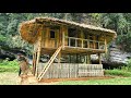 Full Video :  35 Days To Build A Farm Bamboo House, Build A Kitchen, Outdoor Bathroom