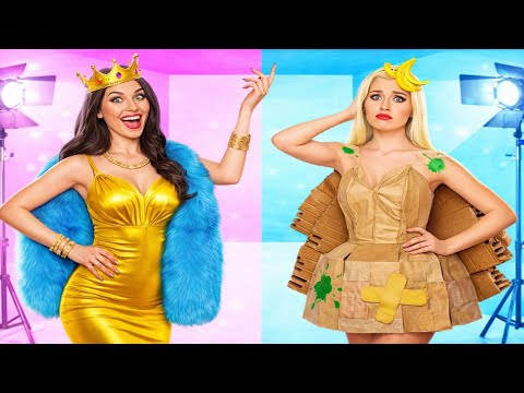 🤓 FROM NERD TO POPULAR 💄1-star vs 5-star Challenge 💝 ART Hacks & DIY Ideas by Yay Time!