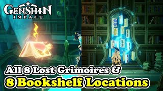 All 8 Lost Grimoires & 8 Bookshelf Locations | Genshin Impact 4.6