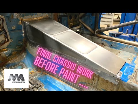 VR38 370Z Finds traction in subframe mods AND gets some final fab work before paint...